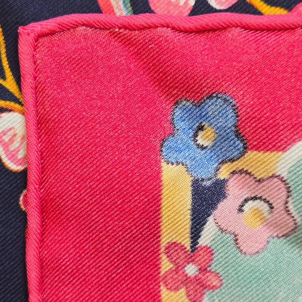 NWOT Liberty Love Navy Silk Twill Scarf Limited Collectible
